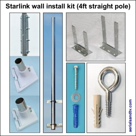 Starlink pole install kit straight 4ft pole 600Sq L5