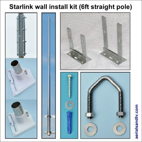 Starlink pole install kit straight 6ft pole 600Sq L5